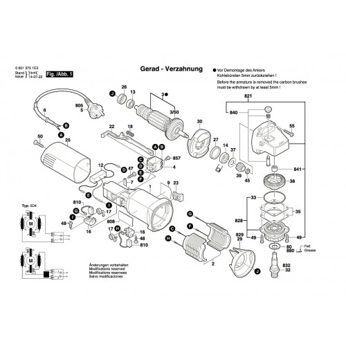 Запчасти для УШМ Bosch GWS 6-125